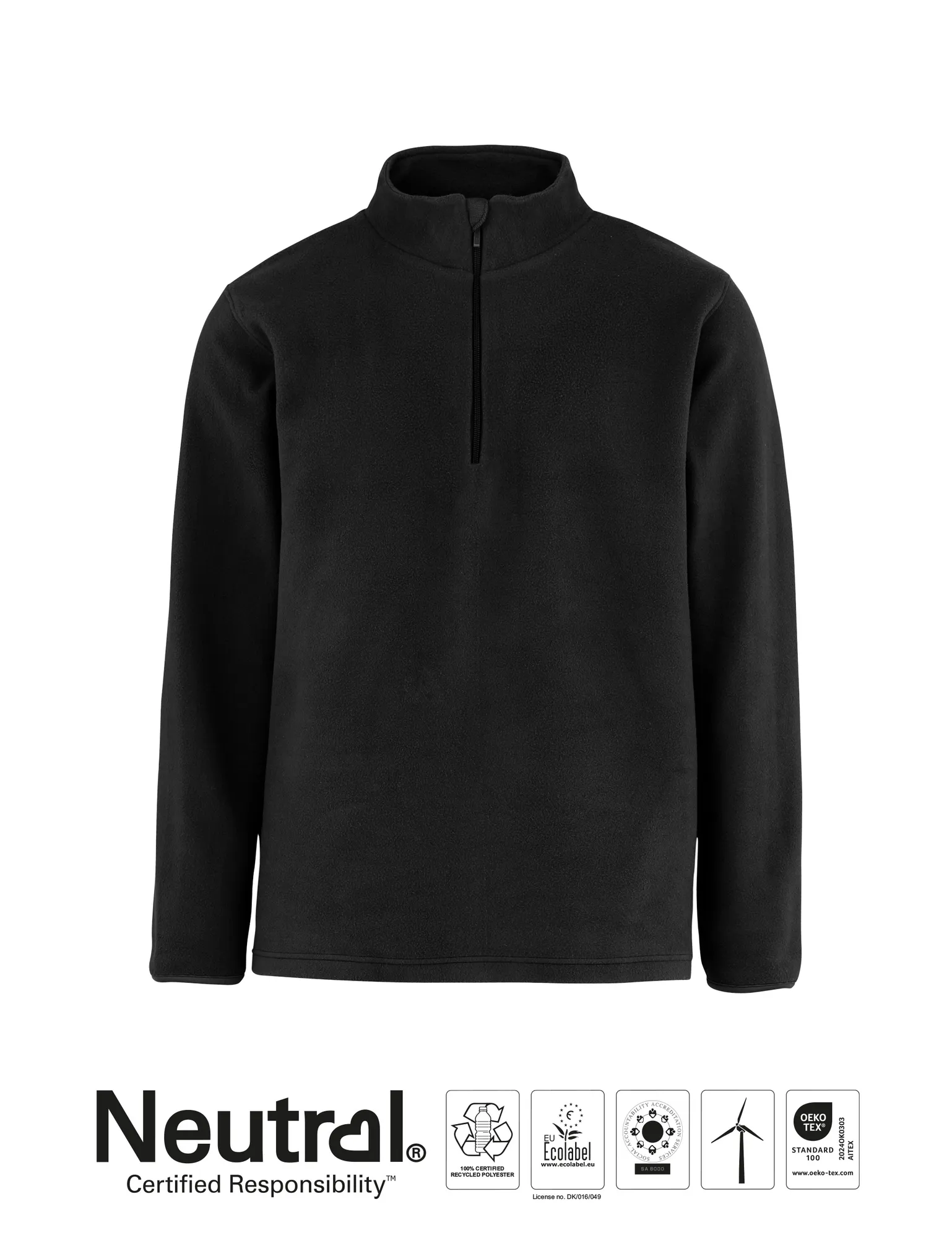 Neutral Recycled Fleece Quarter Zip