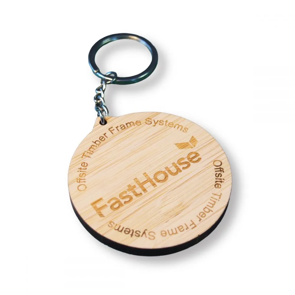 Bamboo Keyring (60mm)