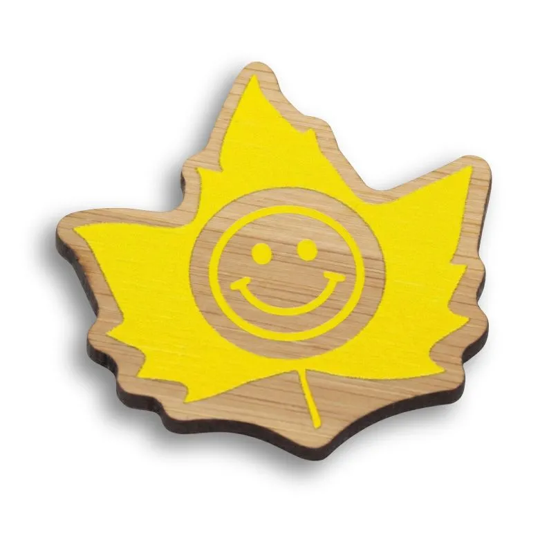 Printed Bamboo Pin Badge (UK Made: Bespoke 70mm)