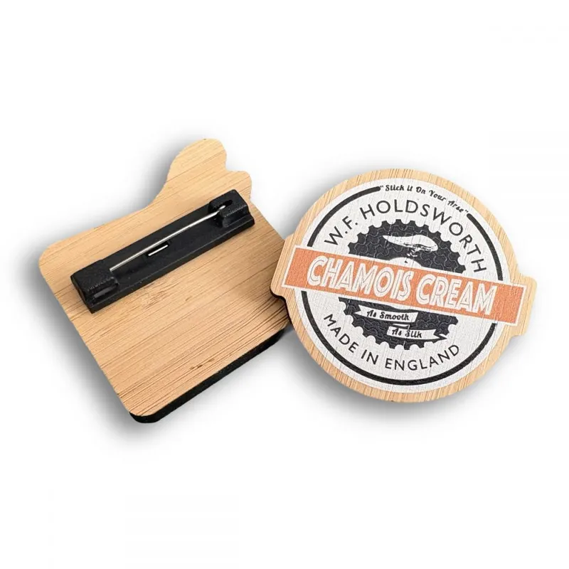Printed Bamboo Pin Badge (UK Made: Bespoke 50mm)