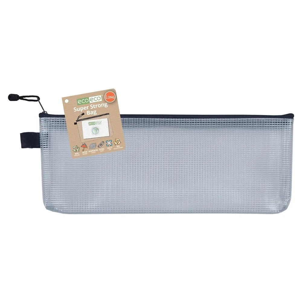 Eco-Eco 95% Recycled Super Strong Bag (UK Stock: Long Pencil Case)