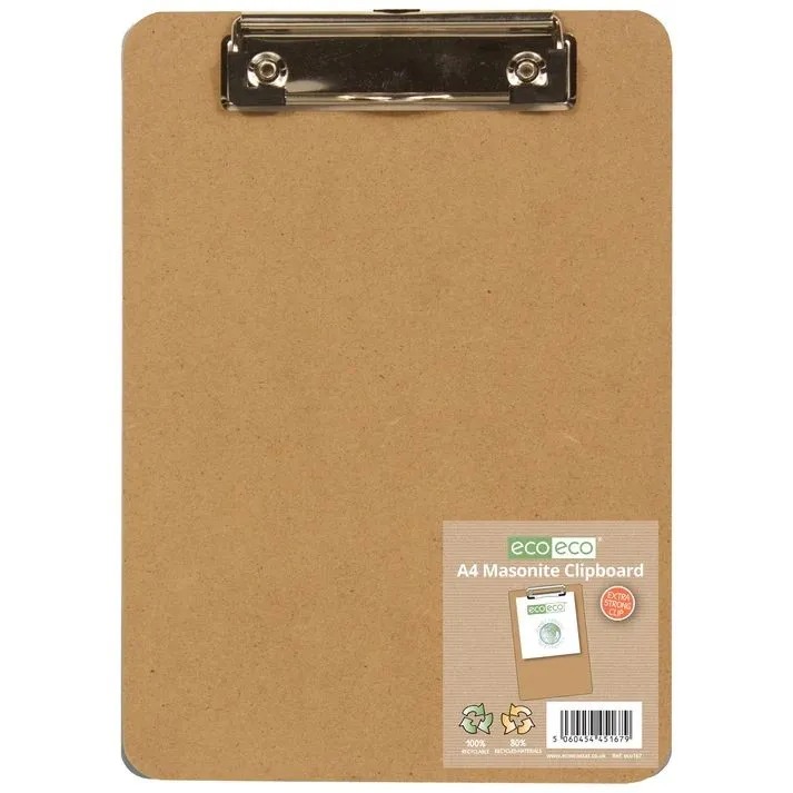 Eco-Eco A4 Masonite Clipboard (UK Stock)