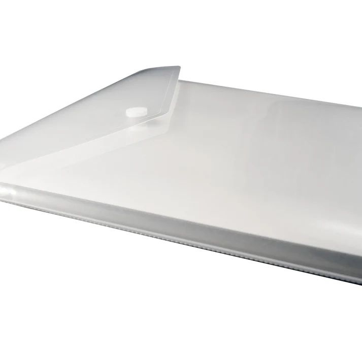 Eco-Eco A5 95% Recycled Clear Portrait Press Stud Wallet (UK Stock)