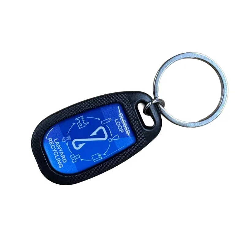 Lan-Key Moulded RPET Keyring (UK Stock)