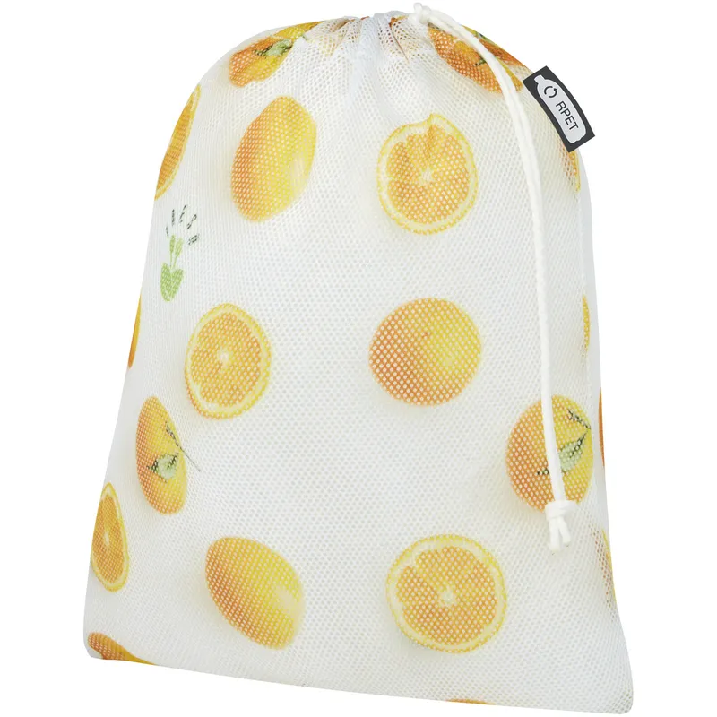 Recycled polyester grocery bag 25x32 cm