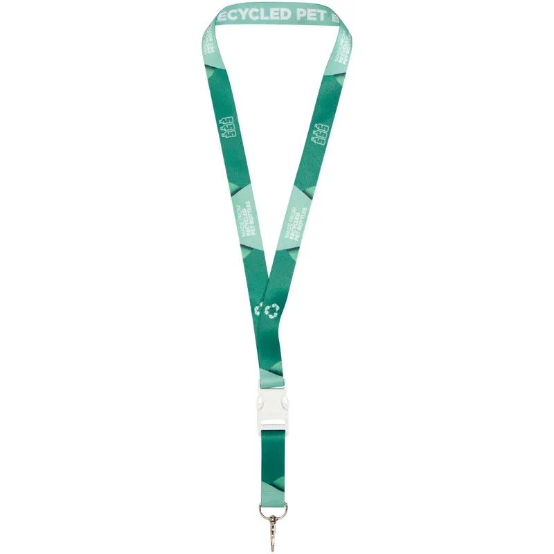 Bucks recycled PET lanyard with safety buckle
