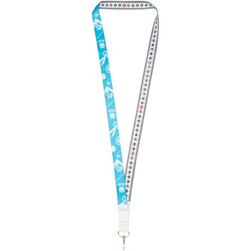 Isla 1-metre recycled PET sublimation lanyard with safety breakaway