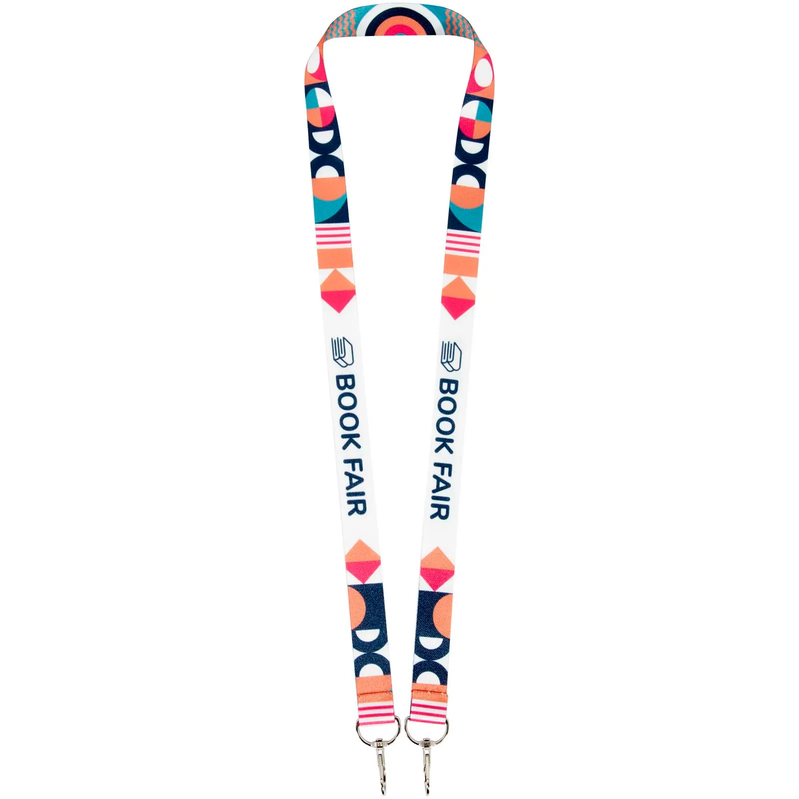 Leia sublimation RPET lanyard with 2 hooks