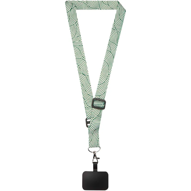 Lyra RPET sublimation adjustable lanyard with phone holder