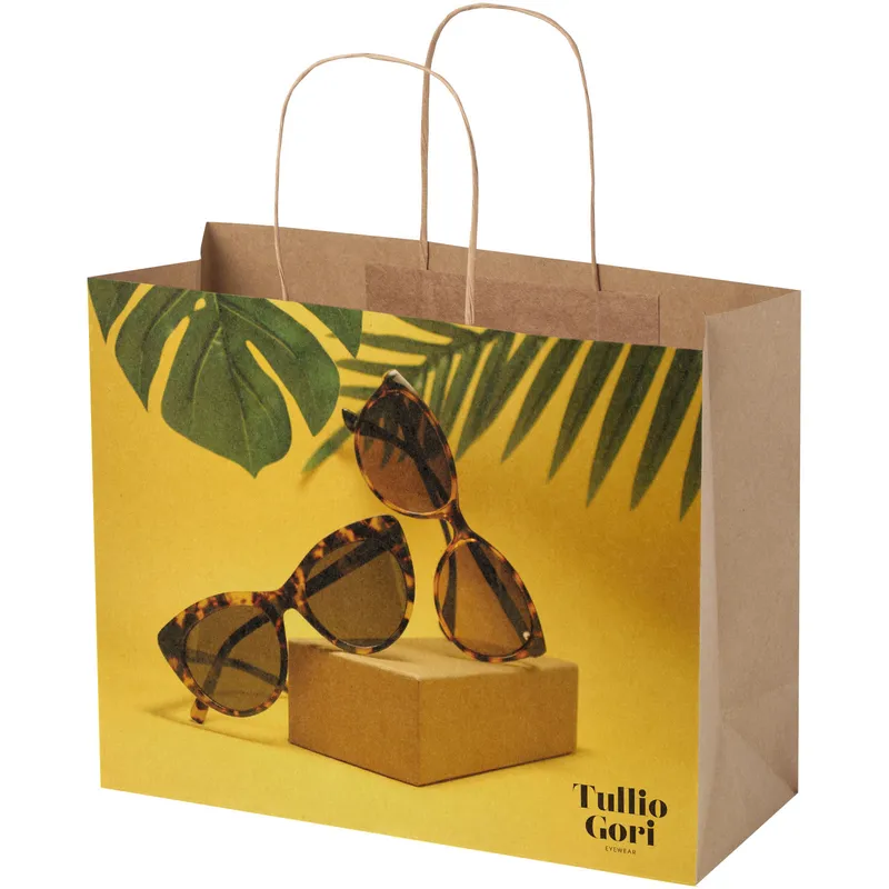 Kraft 120 g/m2 paper bag with twisted handles - 31 x 12 x 25 cm