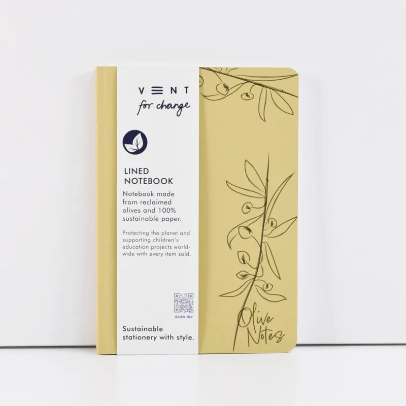 Olive Notes A5 lined notebooks