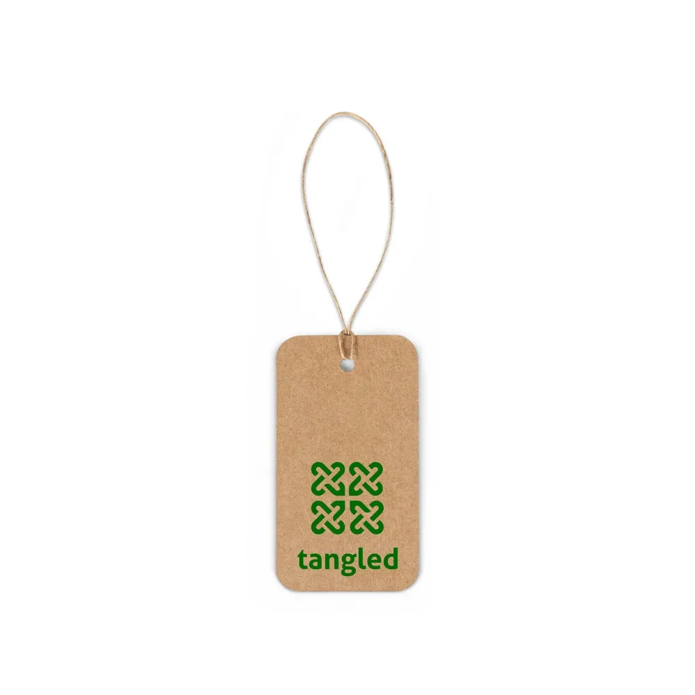LABEL RECTANGULAR. Label made from 100% recycled paper (700 g/m²) in a rectangular shape
