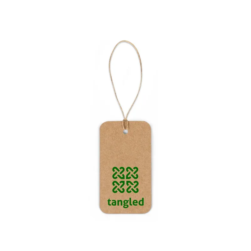 LABEL RECTANGULAR. Label made from 100% recycled paper (700 g/m²) in a rectangular shape