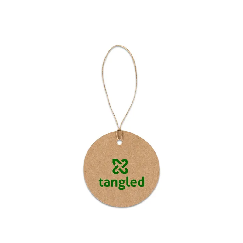 LABEL ROUND. Label made from 100% recycled paper (700 g/m²) in a circular shape