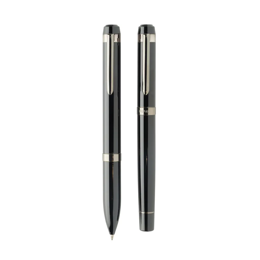 Swiss peak OSLO recycled stainless steel deluxe pen set