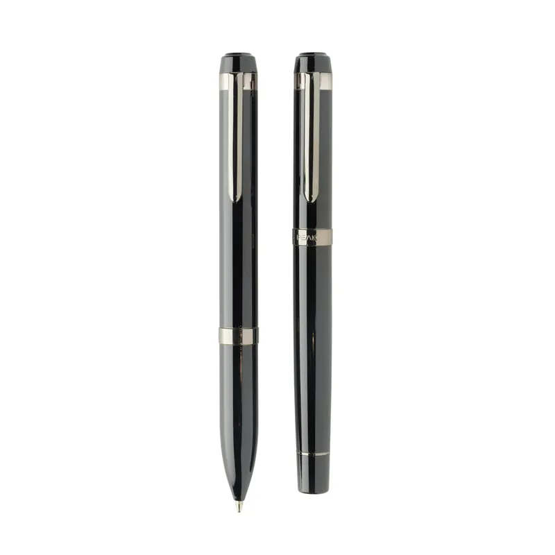 Swiss peak OSLO recycled stainless steel deluxe pen set