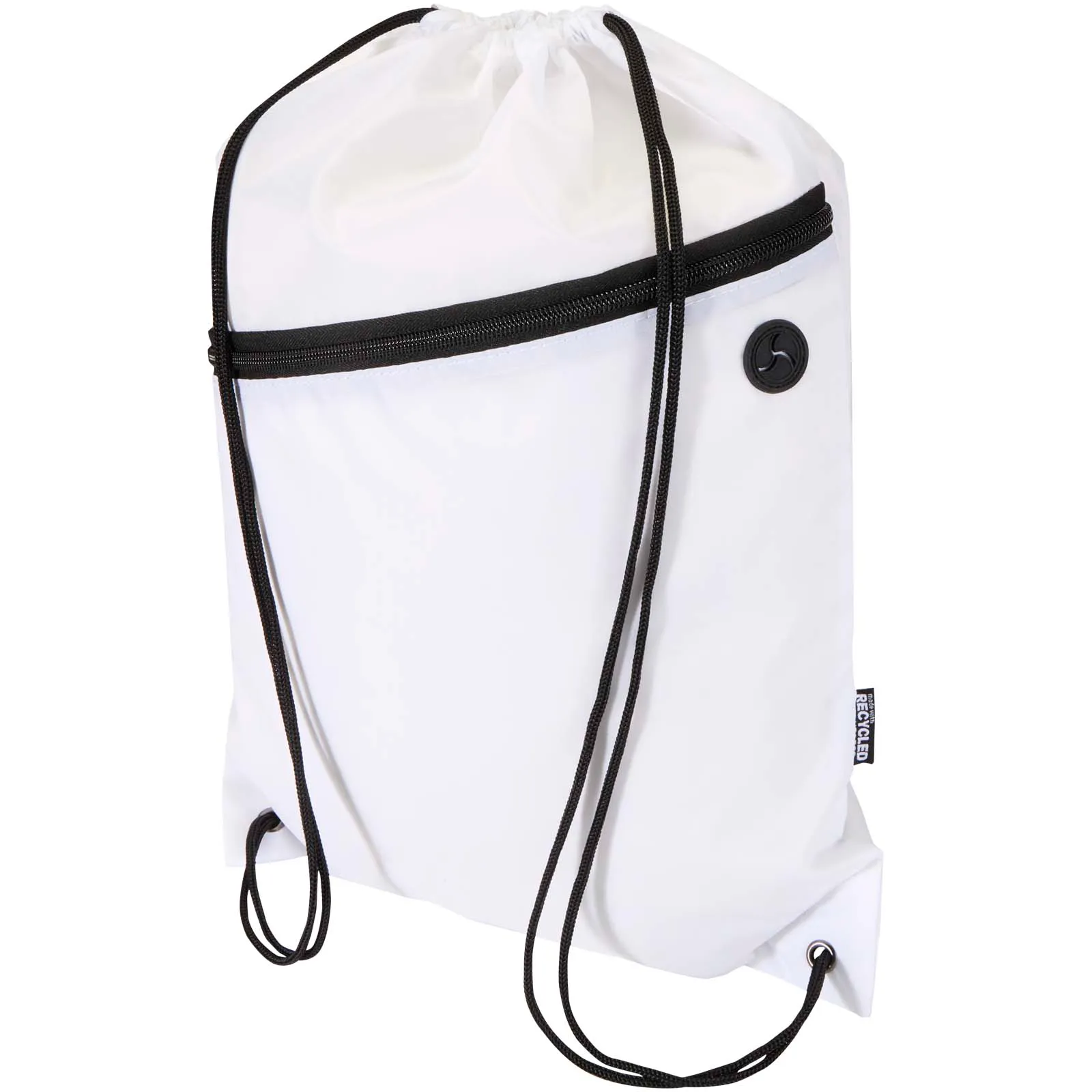 Oriole RPET drawstring bag with zipped front pocket 5L