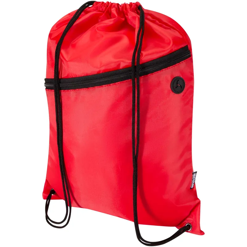 Oriole RPET drawstring bag with zipped front pocket 5L