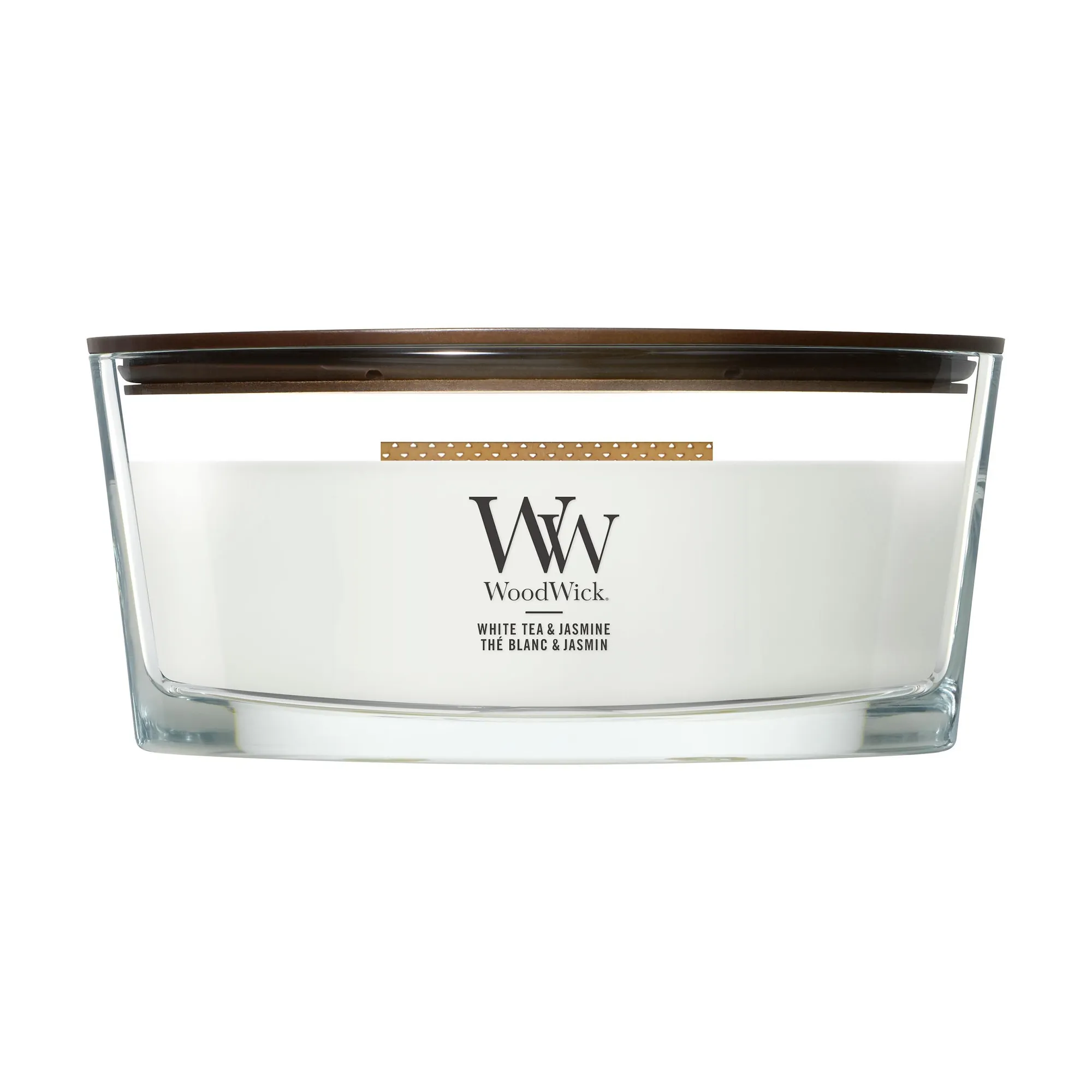 WoodWick White Tea & Jasmine Ellipse Candle