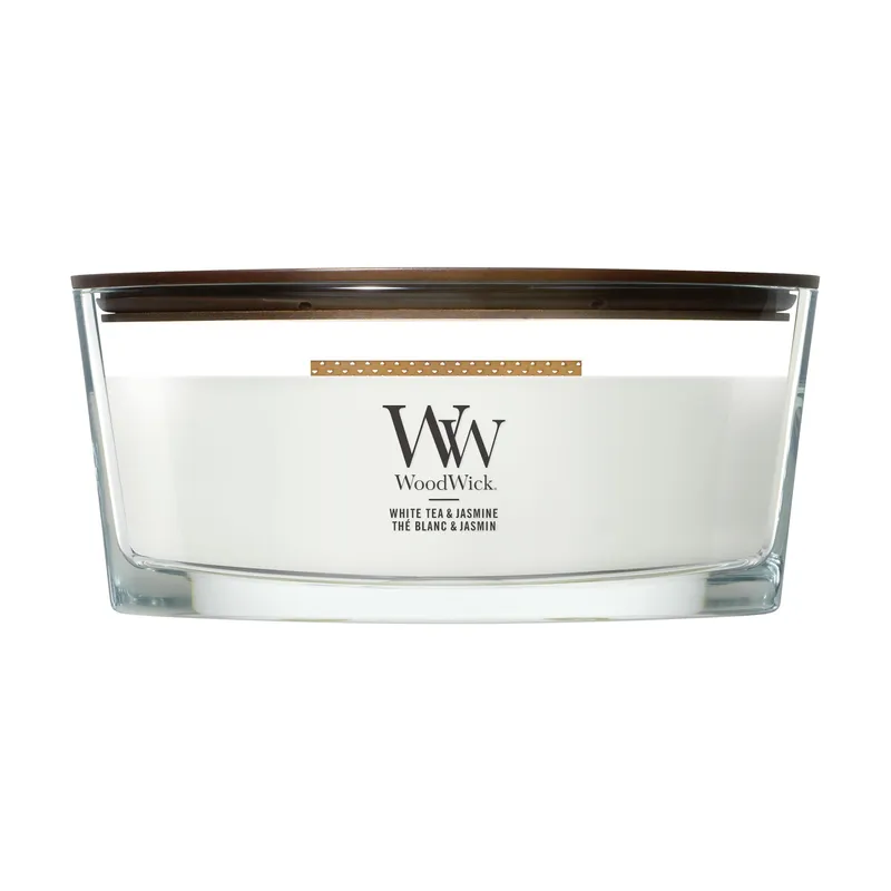 WoodWick White Tea & Jasmine Ellipse Candle