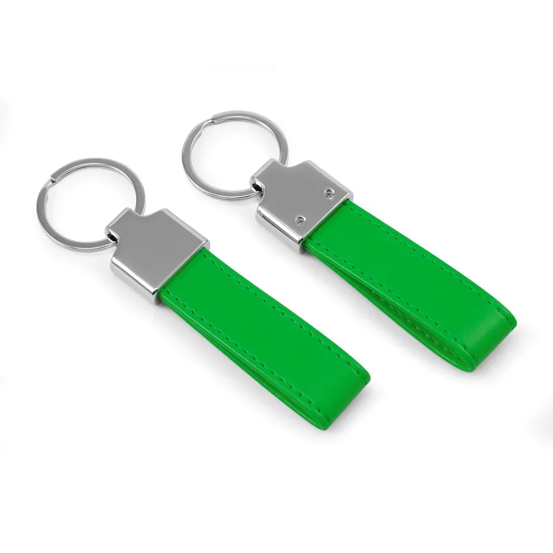 Loop Key Fob, in Belluno, a vegan coloured leatherette with a subtle grain.