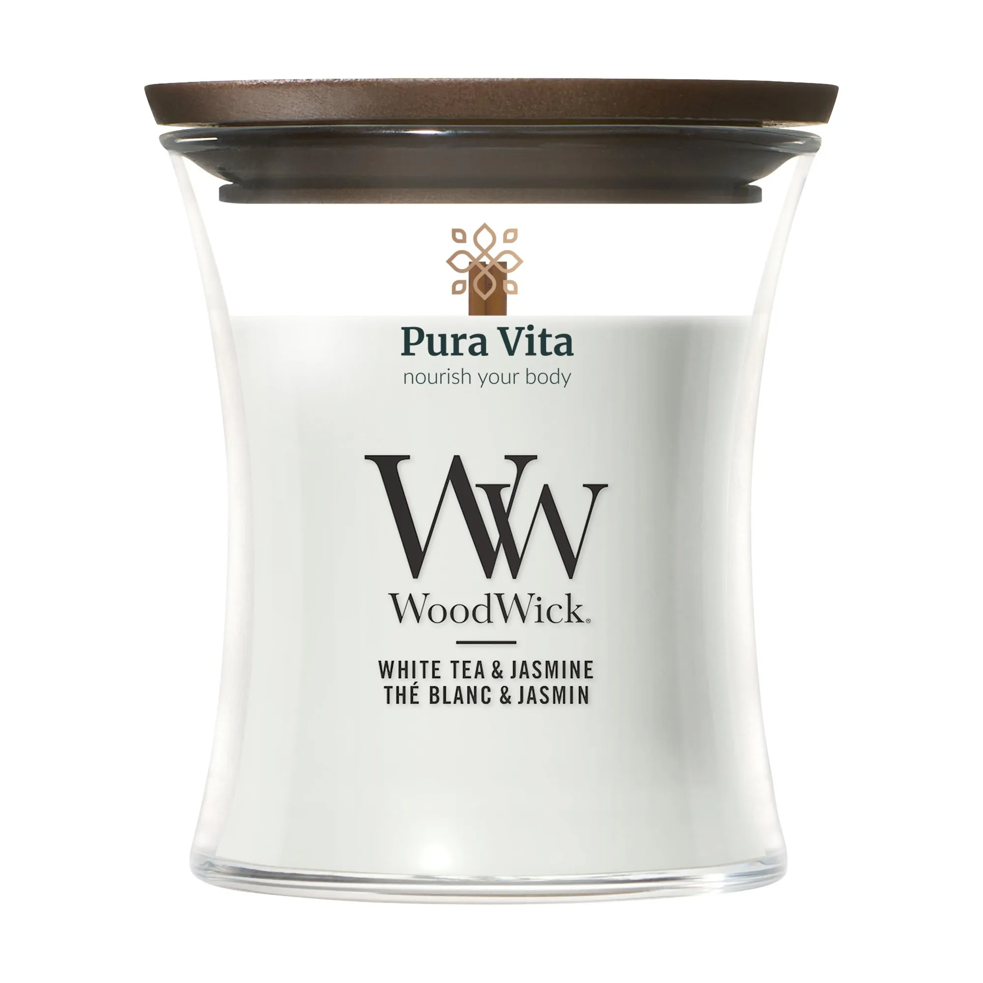 WoodWick White Tea & Jasmine Mini Candle