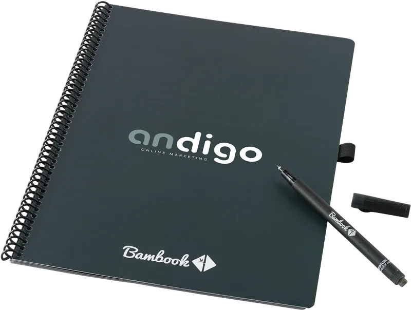 Bambook notebook with pen loop (approx A4)