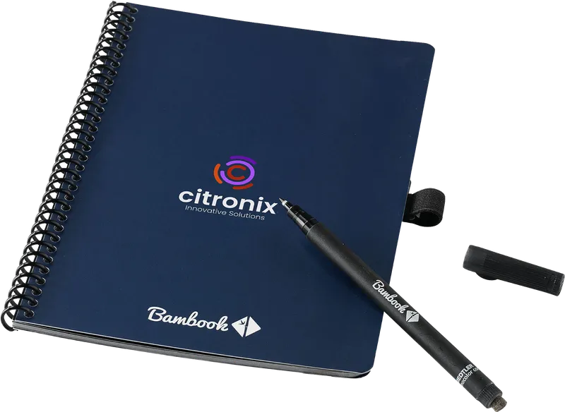 Bambook notebook with dot grid paper & pen loop (approx. A5)