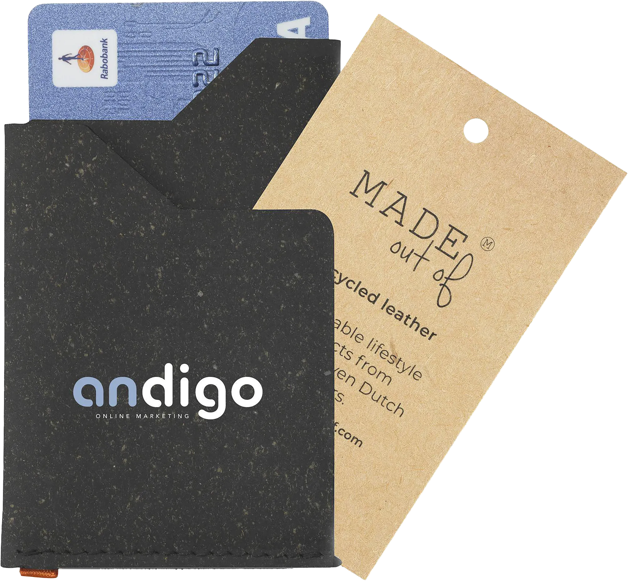 Made recycled leather card holder