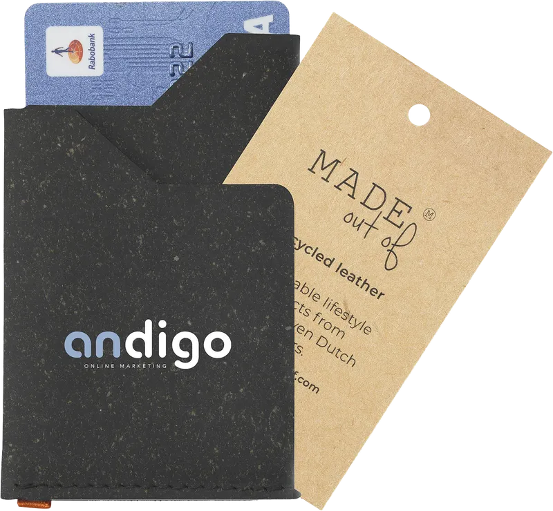 Made recycled leather card holder