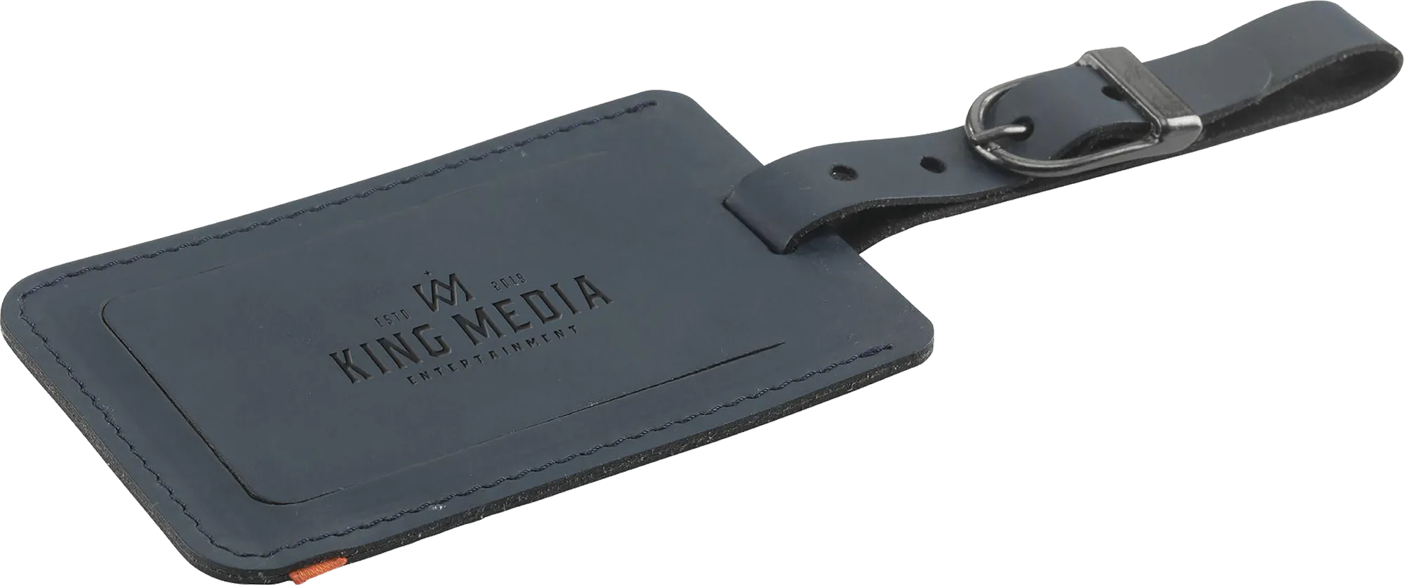 Made recycled leather luggage tag