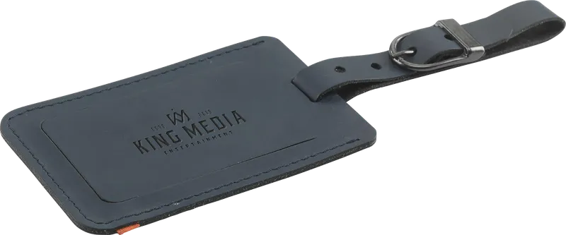 Made recycled leather luggage tag