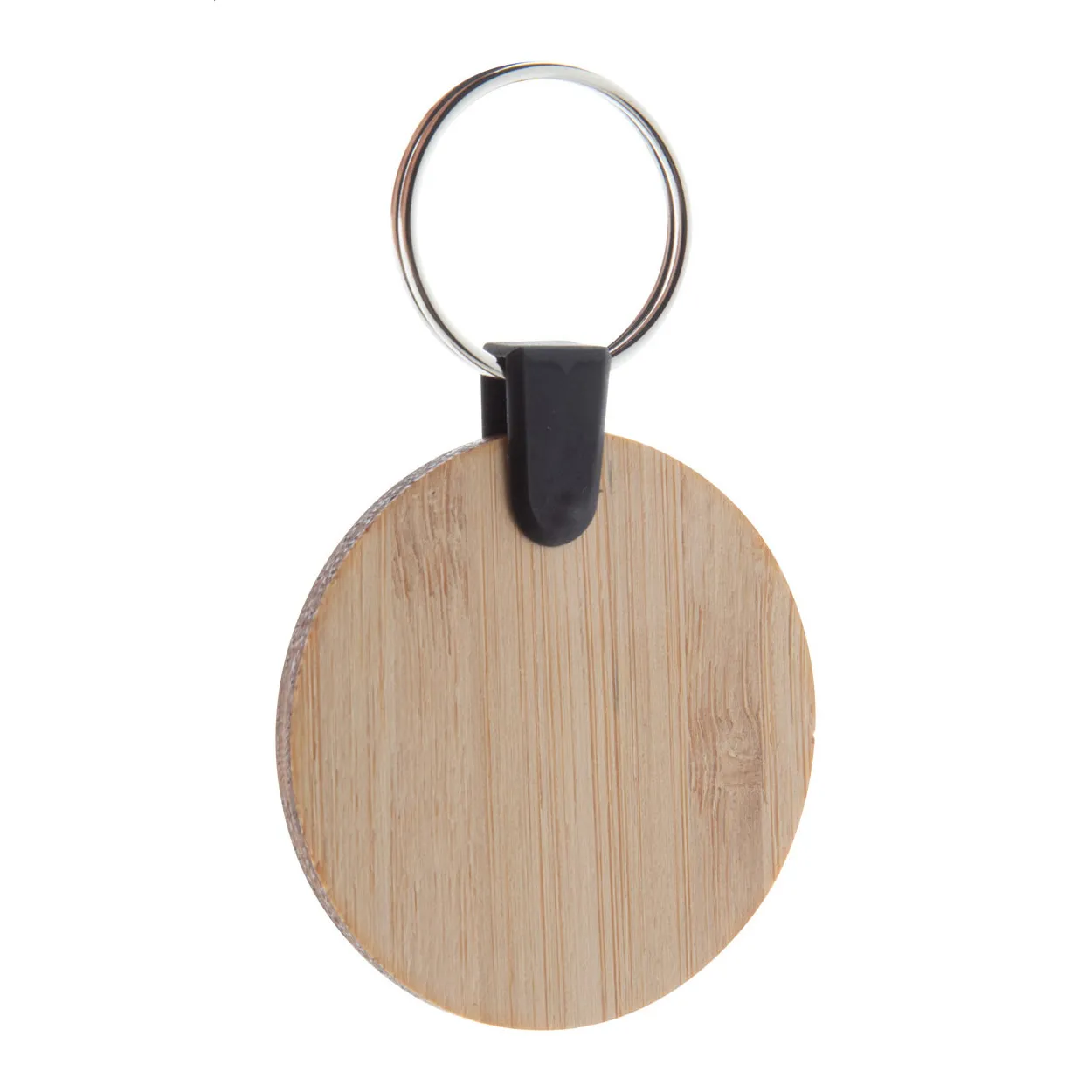 bamboo keyring, round