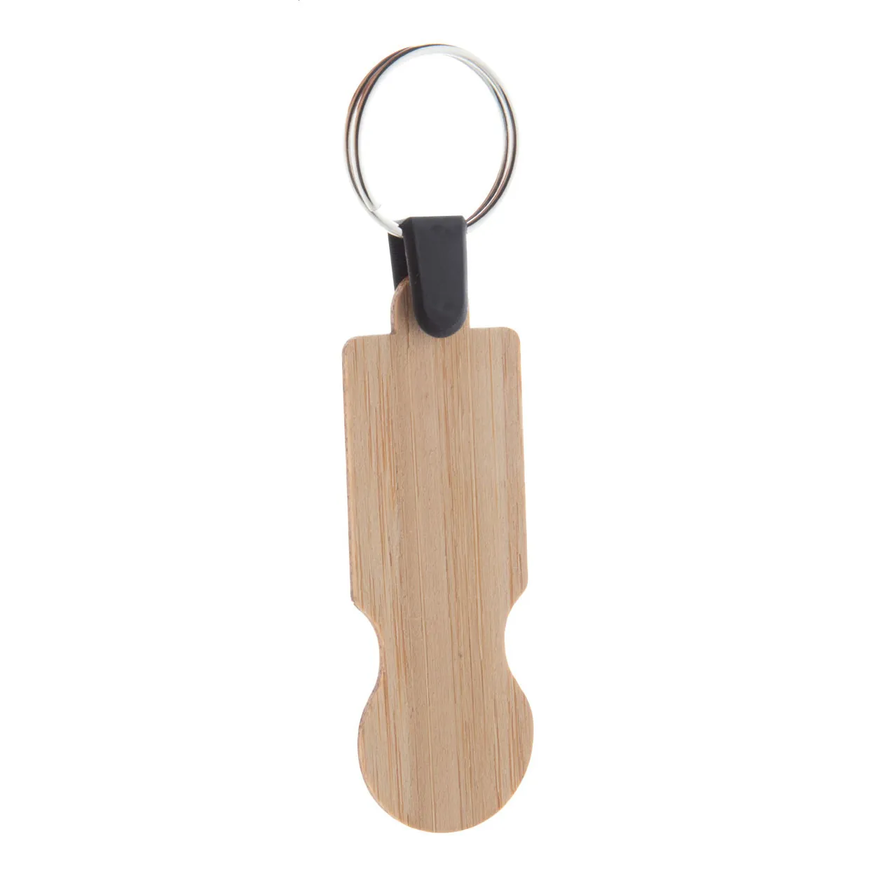 bamboo trolley coin keyring