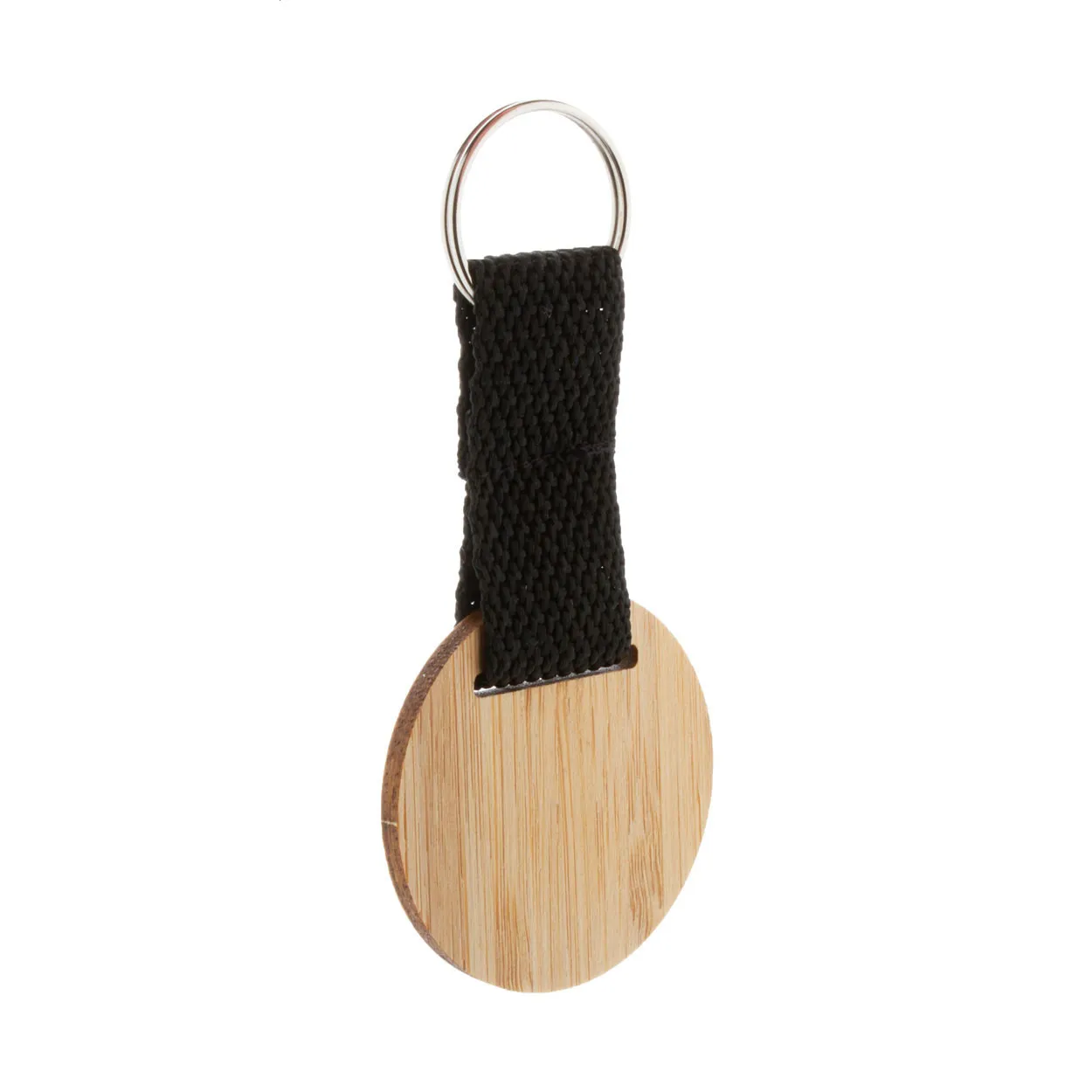 bamboo keyring, round
