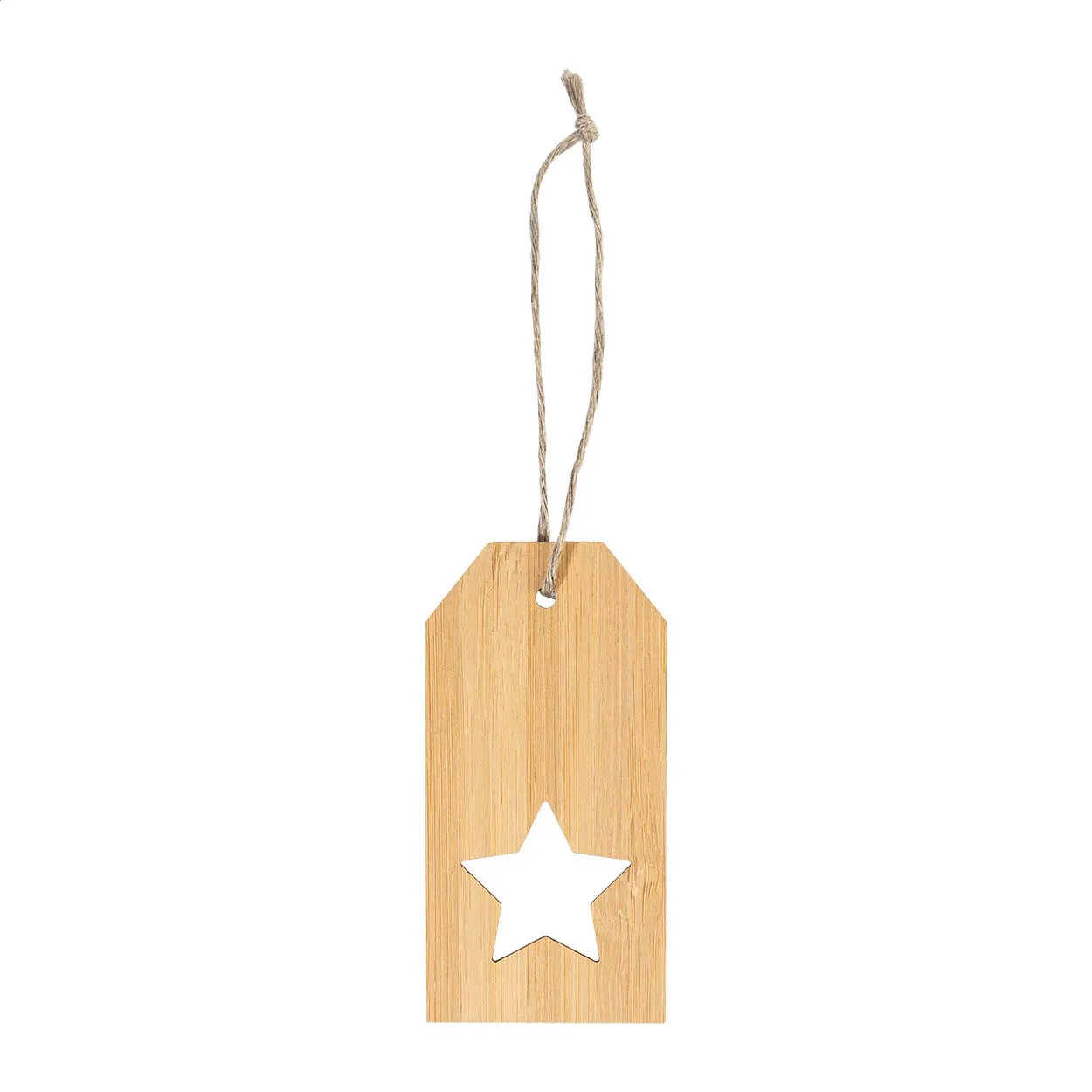 bamboo gift tag, star