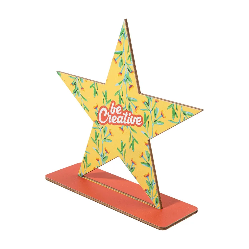 custom wooden tropy, star